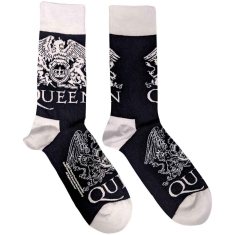 Queen - White Crests Uni Navy Socks (Eu 40-45)