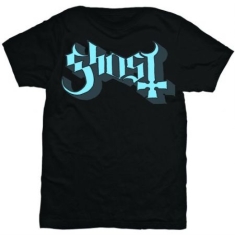 Ghost - Ghost Unisex T-Shirt: Blue/Grey Keyline Logo
