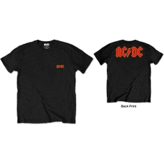 AC/DC - Unisex T-Shirt: Logo (Back Print/Retail Pack)