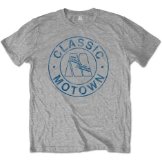 Motown Records -  Unisex T-Shirt: Classic Circle (Grey) (L) i gruppen MERCHANDISE / T-shirt / Övrigt hos Bengans Skivbutik AB (4287022)