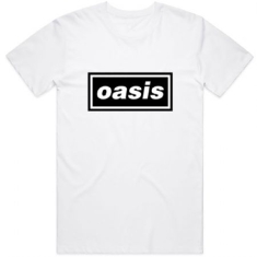 Oasis - Decca Logo (Medium) Unisex White T-Shirt