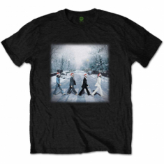 The Beatles - Abbey Christmas (X-Large) Unisex Black T-Shirt