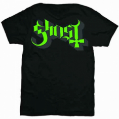 Ghost/ Ghost Unisex T-Shirt: Green/Grey Keyline Logo (L)