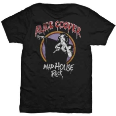 Alice Cooper - Unisex T-Shirt: Mad House Rock (Medium)