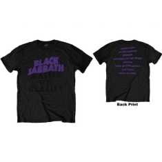 Black Sabbath - Unisex T-Shirt: Masters of Reality Album (Back Print) (Large)