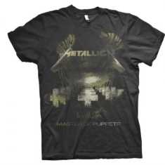 Metallica - Unisex T-Shirt: Master of Puppets Distressed (Small)