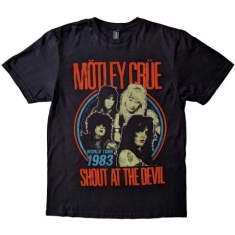 Motley Crue - Unisex T-Shirt: Vintage World Tour Devil (Large)