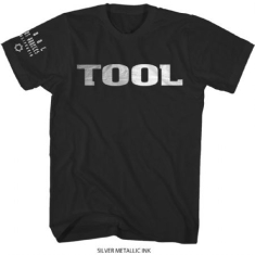 Tool - Unisex T-Shirt: Metallic Silver Logo (Sleeve Print) (Medium)