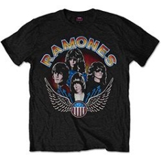 Ramones - Unisex T-Shirt: Vintage Wings Photo (Small)