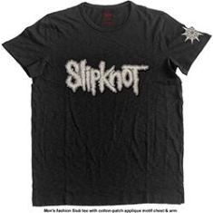 Slipknot - Unisex T-Shirt: Logo & Star (Applique) (Large)