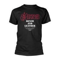 Saxon - T/S Denim And Leather (L)