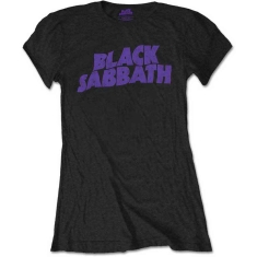 Black Sabbath - Packaged Vtge Wavy Logo Lady Bl   