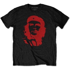 Che Guevara - Red On Black Uni Bl   
