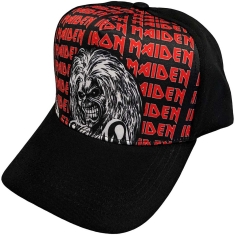 Iron Maiden - Eddie Logo Repeat Bl Baseball C