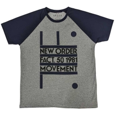 New Order - Movement Uni Grey/Navy Raglan: 