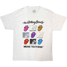 Mtv - Rolling Stones Logo Grids Uni Grey   
