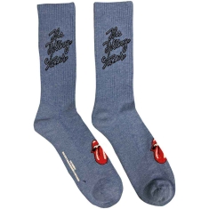 Rolling Stones - Script Logo Uni Blue Socks (Eu 40-45)