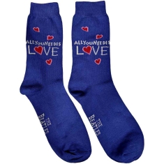 The Beatles - All You Need Is Love Lady Blue Socks: - 