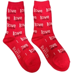 The Beatles - Love Me Do Uni Red Socks:7 - Xxxl