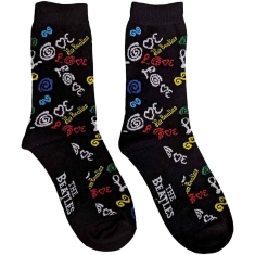 The Beatles - Love Lady Drk Blue Socks: 