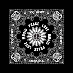 Woodstock - Peace Love Music Bandana