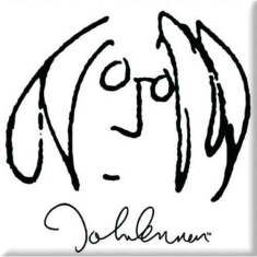 John Lennon - Self Portrait Black On White Magnet