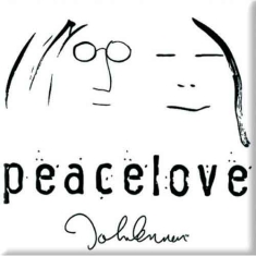 John Lennon - Peacelove Black On White Magnet