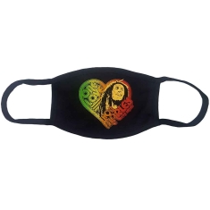 Bob Marley - One Love Heart Bl Face Mask