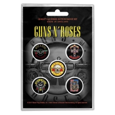 Guns N Roses - Bullet Logo Button Badge Pack