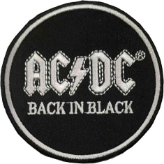 Ac/Dc - Back In Black Circle Woven Patch