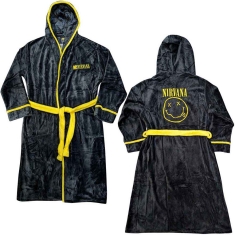 Nirvana - Yellow Smiley Uni Bl Bath Robe: 