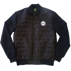The Beatles - Drum Logo Uni Bl Quilted Jacket: 