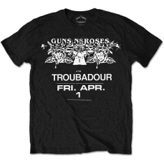 Guns N Roses - Troubadour Flyer Uni Bl    S