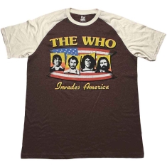 The Who - Invades America Uni Brown/Natrl Raglan: 