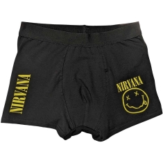 Nirvana - Yellow Smiley Uni Bl Boxers: 