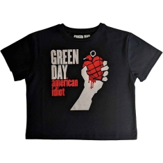 Green Day - American Idiot Lady Bl Crop Top: 