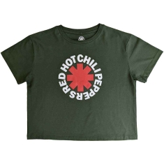 Red Hot Chili Peppers - Classic Asterisk Lady Green Crop Top: 