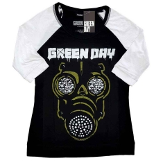 Green Day - Green Mask Lady Bl/Wht Raglan (3XL)