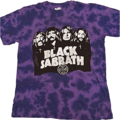 Black Sabbath - Band & Logo Boys T-Shirt Purp Dip-Dye