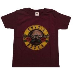 Guns N Roses - Classic Logo Boys T-Shirt  Maroon