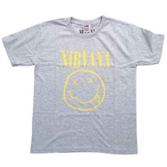 Nirvana - Happy Face Boys T-Shirt Heather