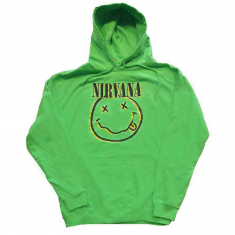 Nirvana - Inverse Happy Face Uni Green Hoodie 