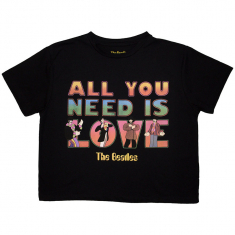 Beatles - Yellow Submarine Aynil Stacked Lady Bl Crop Top