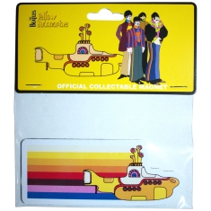 Beatles - Yellow Submarine Coloured Stripes Embossed Magnet