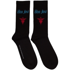 Bon Jovi - Dagger Heart Blue Logo Uni Bl Socks (Eu 40-45)