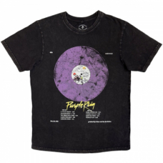 Prince - Purple Rain Disc Stone Wash Uni Bl T-Shirt
