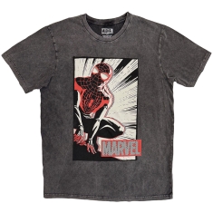 Marvel - Spider-Man Crouch Cartoon Stone Wash Uni Char T-Shirt