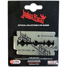 Judas Priest - British Steel Razor Blade Pin Badge