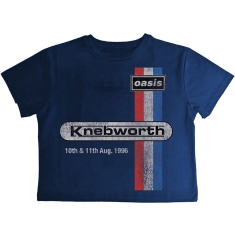 Oasis - Knebworth 96 Lady Navy Crop Top