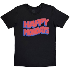 Happy Mondays - Wavy Logo Uni Bl T-Shirt
